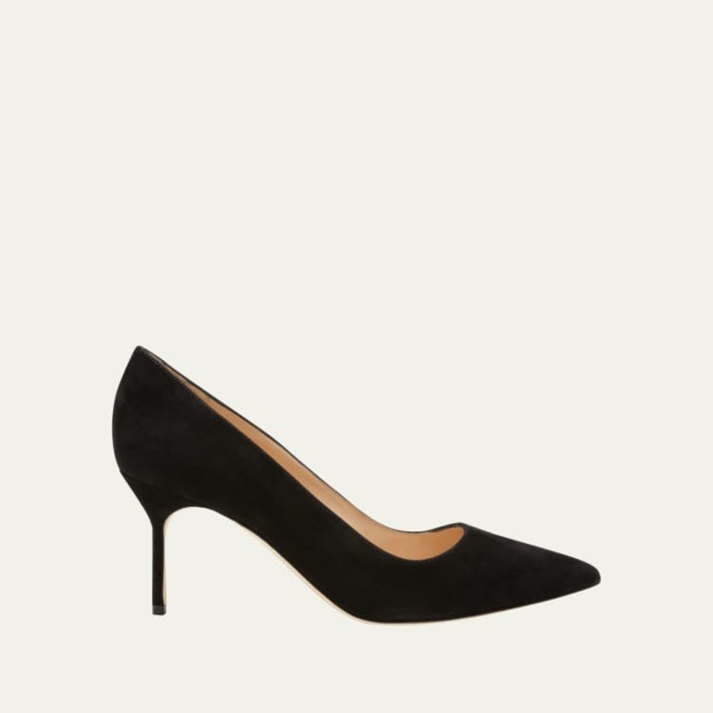 MANOLO BLAHNIK BB 70mm Suede Stiletto Pumps, size 39/9
